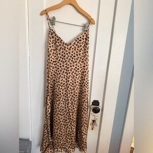 Sézane Leopard Print Slip Dress NWT